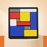 Reasoning Puzzle Game Geometric Block Puzzle Brain Training Game Interlocking Compact for Children, Classroom