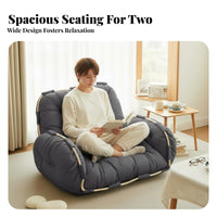 Space-Saving Design Adjustable Tatami Sofa Bed Luxuriously Soft and Comfortable Convertible Lounger Chair Thickly Padded Indoor Furniture No Assembly Required for Apartment Dwellers, Overnight Guests, Bay Window, Small Apartments, Dorm Room