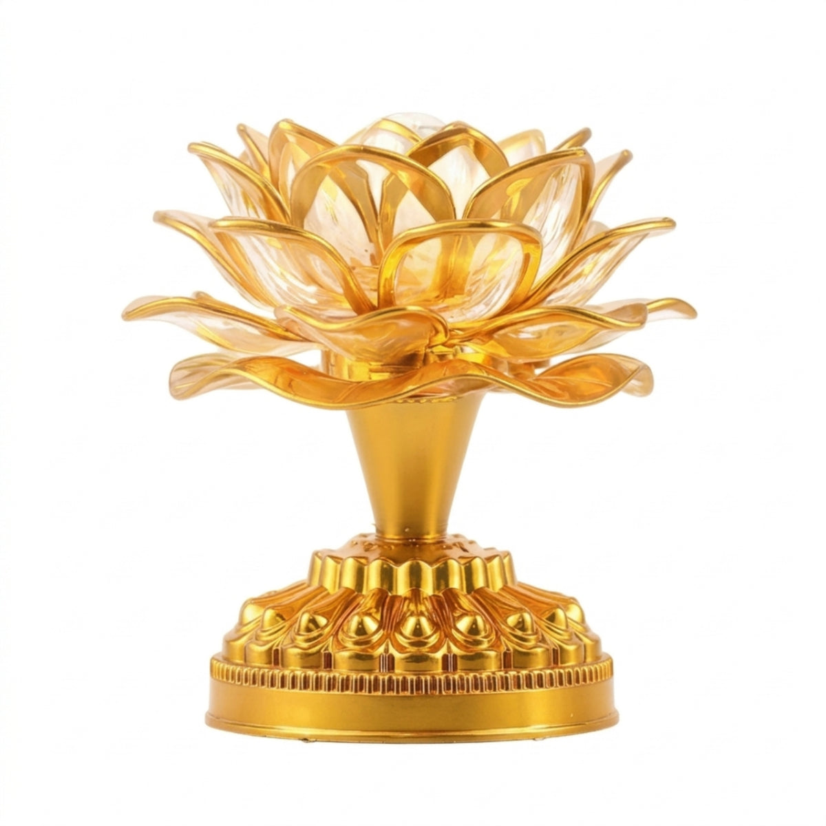 Seven-Color Lotus LED Electronic Buddha Lamp, Rechargeable, Home Use