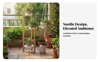 Nordic Design Multi-Tier Plant Stand Minimalist Aesthetic Tiered Corner Stand Space-Saving Design Display Shelf Stable Tripod Base for Gardeners, Homeowners, Living Room, Balcony, Bedroom, Office