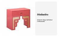 Rattan Drawer Nightstand Vintage Design Rattan Drawer Bedside Table sturdy Wood Legs Cheerful hues for Adults, Students, Office