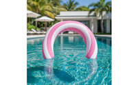 Bend-Shaped Swim Loop Thickened PVC Material U-Shaped Water Lounger Easy to Inflate U-Seat Water Lounger for Beach, Lake, Summer Vacation