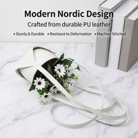 Leather Hanging Planters, Nordic Hanging Planters for Home Decor, Sturdy Leather Strap Hanging Planter, Indoor Outdoor Plant Hanger