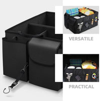 Large Capacity Foldable Car Trunk Organizer Heavy Duty Collapsible Trunk Organizer Reinforced Handles Car Boot Tidy Non-Slip Bottom for Road Trips