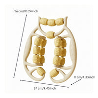 Dimpled Surface Handheld Leg Massager Textured Rollers Leg Roller Massager Adjustable Width Thigh Massage Device Curved Grip Handles