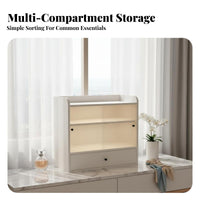 particle-resistantResistant Clear-Lid cosmetic Box Multi-Compartment Cosmetic Organizer Elegant Design Makeup organizer Space Saving for Women, Teenagers, Professionals, Dressing Table, Vanity, chest of drawers, Countertop