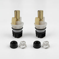 2 Pieces Two-Handle Faucet Stem Replacement Brass-Toned Faucet Repair Kit with Seat and Spring Easy Installation Hardware for Bathroom, Kitchen