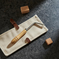 Piano Tuning Hook with Wooden Handle Handheld Piano Hook Tool with Wooden Handle Metal String Lifter