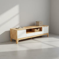 Solid Wood TV Stand Modern Simple Design Living Room TV Console for Bedroom