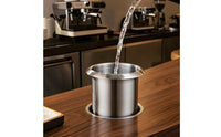 Embedded Stainless Steel Sink Insert Replacement Sink Insert with Flanged Rim Heavy-Duty Deep for Bartenders, Commercial Kitchens