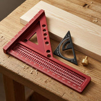 Anodized Metal Carpenter Square Engraved Markings Angle Gauge Detachable Marking Ruler Wear-Resistant for Carpenters, Woodworkers, Woodworking Shop