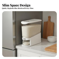 Press-Type Rice Container Airtight Closure Rice Dispenser Grain Storage Container Closure Ed Design Slim Grain Storage Bin