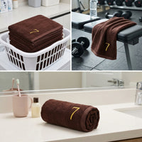 Numbered Kitchen Cloth and Tea Towels, 35cm Tea Towels for Restaurant and Hotel, High Absorbency Plain Weave Cleaning Supplies