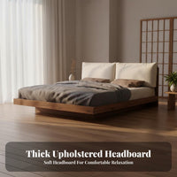 Solid Wood Levitating Bed Space-Saving Levitating Bed Frame Sturdy Construction Mattress Support for Simplicity Lovers, Couples, Guesthouse