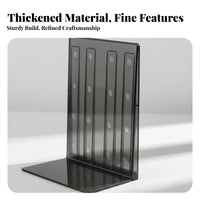 Transparent Design Foldable L-Shaped Bookend Portable Book Stand Space-Saving Desk Accessory sturdyDuty for Students, educators, Readers, School, Home Study, bookcase, Library