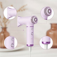 Lightweight Mini Hair Dryer Fast Drying Handheld Hair Dryer Ergonomic Portable Hairdryer Powerful Air Current for Travelers, Dorm Rooms, Gym
