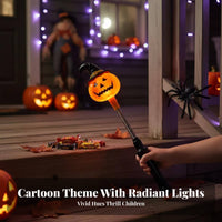 Handheld and Portable illuminated Pumpkin light stick Lightweight Design gourdo'-lantern'-Lantern light stick Festive Halloween accessory Replaceable Batteries for Children, Trick-or-Treaters, young children, Parties, Costume events, Nighttime Safety