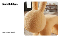 Cute Design Rabbit Shaped Stool Soft and Comfortable Cartoon Creature Stool Multipurpose Cartoon Rabbit Footstool Strong Load Capacity for Toddlers, Parents, Adults, Playroom, Entryway, Living Room, Kindergarten