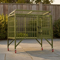 Galvanized Steel Outdoor Dog Kennel Wire Mesh Heavy Duty Dog Kennel Latch Door Pet Enclosure Weather-Resistant for Large Dogs