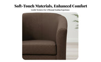 Nordic design space-efficient Upholstered Settee Minimalist Design Sofa Space-Saving Armchair High-Resilience Sponge pad for Apartment Dwellers, Business Owners, Homeowners, Living Room, Small Spaces, Bedroom, Reception Area
