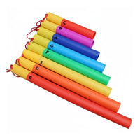 8 Pieces Rainbow Colored 8-Note Diatonic Sound ability Development 8-Tone Diatonic tube set Interactive Play Music Education Tool Promotes collaborative building for educators, Kindergarten, Home