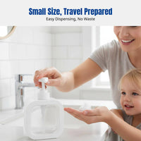 Travel Liquid Dispenser Bottle, Portable Pump Bottle, Shampoo, Body Wash, Laundry, Transparent Empty Container