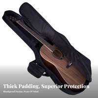 42 Inch Acoustic Guitar Bag Water Acoustic Guitar Bag Long-Lasting Construction Wear Resistant for Travel, Storage