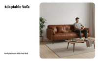 Three-Seater Folding Sofa Bed VersatileUse Folding Foam Sofa Bed Vintage design Living Room Furniture for Small Apartment Dwellers, People Hosting Guests