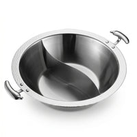Hammered Texture Yin Two-Compartment Pot Induction Compatible Divided Broth Pot