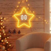Star Shaped Glowing Light Holiday Decor USB Powered Star Lamp Luminous Home Decoration for Kids, Christmas, Bedroom, Nursery