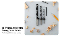 14 Pieces High Accuracy 15 Degree Woodworking Jig Easy to Use Pocket Hole Jig Kit Long-Lasting for Furniture Builders, DIY Enthusiasts