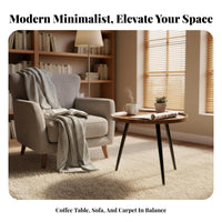 Light Luxury aesthetic dual-level Round End Table Space-Saving 2-Tier circular table Modern Design Household Furniture Minimalist Aesthetic for Apartment Dwellers, Homeowners, Students, Living Room, Small Spaces, Bedroom, Reception Area