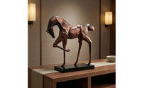 Geometric Horse Statue Modern Aluminum Equine Sculpture Decorative Room Decoration for Tabletop Display