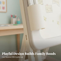All-in-Single Kids Drawing Easel Sturdy Kids Art Easel Easy to Stow Whiteboard Stand Foldable for Toddlers, Preschoolers, Parents, Playroom, Bedroom, Classroom, Kindergarten