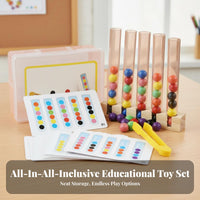 Tweezer Bead Sorting Set Concentration Training Fine Motor Skills Toy Hand-Eye Coordination Fine Motor Skills Game for Young Children, Kindergarten