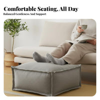 Japanese aesthetic Square Pouf Ottoman Minimalist Design Floor seat Comfortable Footrest Multi-Functional for Adults, Homeowners, Parents, floor cushion Room, Bedroom, Meditation Space, study corner