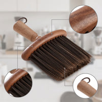 Coffee Cleaning Brush Wooden Handle Coffee Brush Dense Bristles for Baristas, Espresso Station