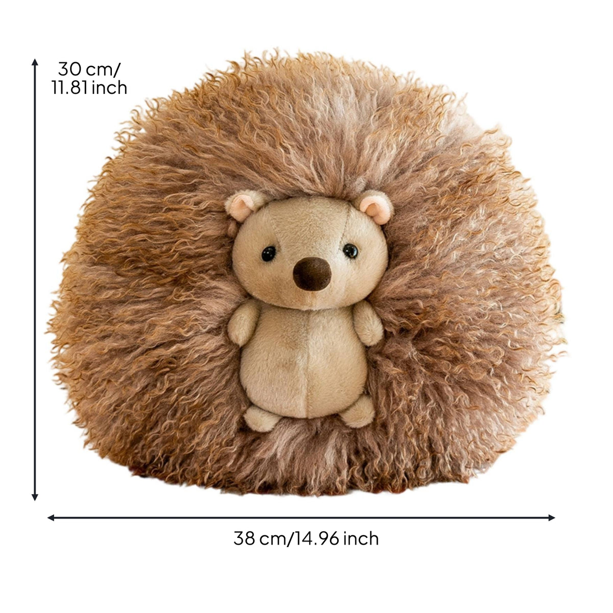 Decorative Sewn Closed Round Cushiony Sofa Cushion Hedgehog Cushiony Cushion Hedgehog Stuffed Pillow