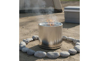 Heat-Resistant Stainless Steel Wood Heater Long-Lasting Camping Bonfire Bowl Easy to Clean Round Charcoal Heater for Picnic, Barbecue