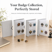 Anime Badge and Keychain Collector Album for 58mm/75mm Badges, A5/A4 Display Storage Book with Multi-Grid Pages