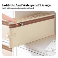 Compressible Clothes Box Side Handles Foldable Fabric Box Double closure