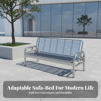 Foldable Design Fold-foldable Sleeper Bench Space-Saving Multi-Configuration Foam Mattress Easy to Convert Sofa Bed Thick Padding for Apartment Dwellers, Homeowners, Living Room, Small Spaces, Waiting Area, RV / recreational vehicle