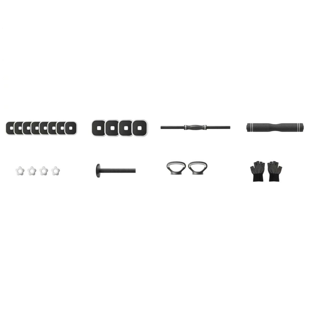 Adjustable Dumbbell Set Non-Roll Weights Non-Slip for Home Gym, Beginners