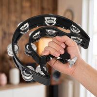 Mounted Tambourine Easy to Attach Tambourine with Mounting Bracket Versatile Percussion Instrument for Percussionists, Drum Set , Rehearsal