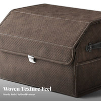 Multi-Compartment foldable storage Box Portable with Handles Trunk Organizer Large Capacity Car Storage Solution Sturdy Construction for voyagers, SUV Owners, Automobile, journey journey, Shopping, rear Seat