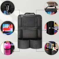 Multi-Pocket Backseat Organizer with Tablet Holder Reinforced Back Seat Organizer with Tablet Holder Hanging Tear-Resistant for Commuters, Daily Commute
