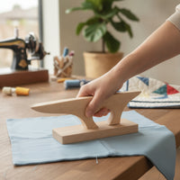 Wooden Clapper and Point Presser Natural Wood Clapper with Point Presser Professional Pressing Tool Solid for Sewists, Quilters, Tailors, Quilting, Garment Making