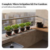 Drip Irrigation Kit Cooling Function Micro Pump Irrigation Kit Water Saving Automatic Plant Waterer for Gardeners, Homeowners, Greenhouse, Patio, Lawn