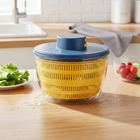 Electric Salad Dryer Multifunctional Push-Button Vegetable Dryer Multipurpose Design Automatic Lettuce Dryer for Home Cooking