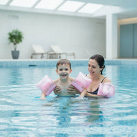 Glitter Inflatable Arm Floaties Transparent Arm Floaties Thickened Armbands Comfortable for Children, Adults, Beginners, Swimming Pool, Water Play, Swim Practice